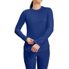 image:imageCherokee Underscrub Long Sleeve Womens Knit Tee Nursing Underscrubs Crew Neck Layering Top for Women  CK773Galaxy Blue