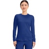 image:imageCherokee Underscrub Long Sleeve Womens Knit Tee Nursing Underscrubs Crew Neck Layering Top for Women  CK773Galaxy Blue