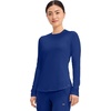image:imageCherokee Underscrub Long Sleeve Womens Knit Tee Nursing Underscrubs Crew Neck Layering Top for Women  CK773Galaxy Blue
