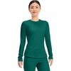 image:imageCherokee Underscrub Long Sleeve Womens Knit Tee Nursing Underscrubs Crew Neck Layering Top for Women  CK773Hunter Green