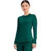 image:imageCherokee Underscrub Long Sleeve Womens Knit Tee Nursing Underscrubs Crew Neck Layering Top for Women  CK773Hunter Green