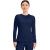 image:imageCherokee Underscrub Long Sleeve Womens Knit Tee Nursing Underscrubs Crew Neck Layering Top for Women  CK773Navy  3 Pack
