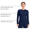 image:imageCherokee Underscrub Long Sleeve Womens Knit Tee Nursing Underscrubs Crew Neck Layering Top for Women  CK773Navy