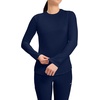 image:imageCherokee Underscrub Long Sleeve Womens Knit Tee Nursing Underscrubs Crew Neck Layering Top for Women  CK773Navy