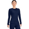image:imageCherokee Underscrub Long Sleeve Womens Knit Tee Nursing Underscrubs Crew Neck Layering Top for Women  CK773Navy