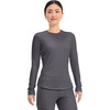 image:imageCherokee Underscrub Long Sleeve Womens Knit Tee Nursing Underscrubs Crew Neck Layering Top for Women  CK773Pewter