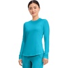 image:imageCherokee Underscrub Long Sleeve Womens Knit Tee Nursing Underscrubs Crew Neck Layering Top for Women  CK773Turquoise