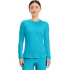 image:imageCherokee Underscrub Long Sleeve Womens Knit Tee Nursing Underscrubs Crew Neck Layering Top for Women  CK773Turquoise