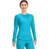 image:imageCherokee Underscrub Long Sleeve Womens Knit Tee Nursing Underscrubs Crew Neck Layering Top for Women  CK773Turquoise