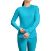 image:imageCherokee Underscrub Long Sleeve Womens Knit Tee Nursing Underscrubs Crew Neck Layering Top for Women  CK773Turquoise