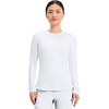 image:imageCherokee Underscrub Long Sleeve Womens Knit Tee Nursing Underscrubs Crew Neck Layering Top for Women  CK773White  2 Pack
