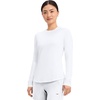 image:imageCherokee Underscrub Long Sleeve Womens Knit Tee Nursing Underscrubs Crew Neck Layering Top for Women  CK773White  3 Pack