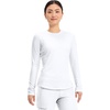 image:imageCherokee Underscrub Long Sleeve Womens Knit Tee Nursing Underscrubs Crew Neck Layering Top for Women  CK773White