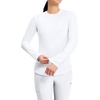 image:imageCherokee Underscrub Long Sleeve Womens Knit Tee Nursing Underscrubs Crew Neck Layering Top for Women  CK773White
