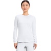 image:imageCherokee Underscrub Long Sleeve Womens Knit Tee Nursing Underscrubs Crew Neck Layering Top for Women  CK773White