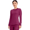 image:imageCherokee Underscrub Long Sleeve Womens Knit Tee Nursing Underscrubs Crew Neck Layering Top for Women  CK773Wine