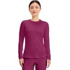 image:imageCherokee Underscrub Long Sleeve Womens Knit Tee Nursing Underscrubs Crew Neck Layering Top for Women  CK773Wine