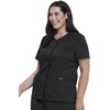 image:imageCherokee Womens Scrub Sets V Neck Top with Mid Rise Jogger PantBlack