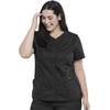 image:imageCherokee Womens Scrub Sets V Neck Top with Mid Rise Jogger PantBlack