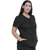image:imageCherokee Womens Scrub Sets V Neck Top with Mid Rise Jogger PantBlack