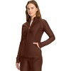 image:imageCherokee in Kinetic Womens Scrub Jacket Zip Front 2 Pockets Layering ShirtEspresso Express