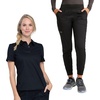 image:imageCherokee Scrub Set for Women Polo Top with Jogger PantBlack