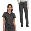 image:imageCherokee Scrub Set for Women Snap Front Polo Top with Tapered PantPewter