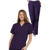 image:imageCherokee Scrub Set for Women VNeck Top amp Flare Drawstring PantEggplant