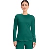 image:imageCherokee Underscrub Long Sleeve Womens Knit Tee Nursing Underscrubs Crew Neck Layering Top for Women  CK773Hunter Green