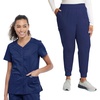 image:imageCherokee Womens Scrub Sets V Neck Top with Mid Rise Jogger PantNavy