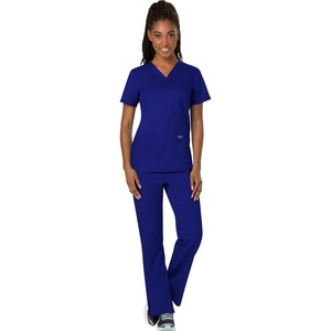 image:imageCherokee Scrub Set for Women V Neck Top amp Flare Leg PantGalaxy Blue