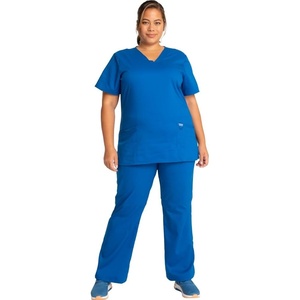image:imageCherokee Scrub Set for Women V Neck Top amp Flare Leg PantRoyal