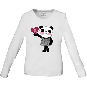image:imageCherokee Women Underscrubs Workwear Core Stretch Little Miss Panda Long Sleeve Knit Tee 4709Little Miss Panda