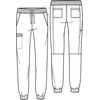 image:imageCherokee Euphoria Women Scrubs Pant Mid Rise Jogger CK260AWine
