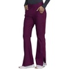 image:imageCherokee Form Women Scrubs Pant Mid Rise Moderate Flare Leg Pullon CK091Wine