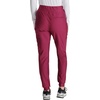 image:imageCherokee Scrubs for Women Pant with Mid Rise Tapered Leg Drawstring Moisture Wicking Easy Care amp 360 Stretch Fabric  CK092Wine