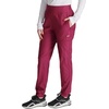 image:imageCherokee Scrubs for Women Pant with Mid Rise Tapered Leg Drawstring Moisture Wicking Easy Care amp 360 Stretch Fabric  CK092Wine