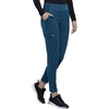 image:imageCherokee Statement Women Scrubs Pant Mid Rise Tapered Leg Pullon CK175Caribbean Blue
