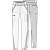 image:imageCherokee Statement Women Scrubs Pant Mid Rise Tapered Leg Pullon CK175Ciel Blue