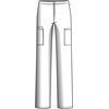 image:imageCherokee Womens Mid Rise Straight Leg Elastic Waist PantRed