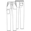 image:imageCherokee Womens Pullon Cargo Scrub Pant Mid Rise Tapered Leg with 4 Pockets  CK248AVibran Violet