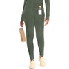 image:imageCherokee Kinetic Womens Scrub Leggings Natural Rise 3 Pockets Soft StretchSap Green