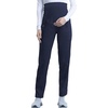 image:imageCherokee Maternity Scrub Pants for Women Straight Leg Bottoms with Belly Coverage Ultra Soft 2Way Stretch Fabric  WW155Navy