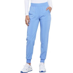 image:imageCherokee Allura Womens Mid Rise Jogger Scrub Pants with 5 PocketsCiel Blue