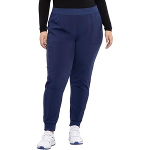 image:imageCherokee Allura Womens Mid Rise Jogger Scrub Pants with 5 PocketsNavy