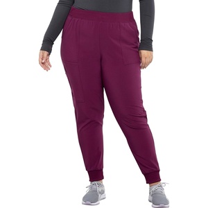 image:imageCherokee Allura Womens Mid Rise Jogger Scrub Pants with 5 PocketsWine