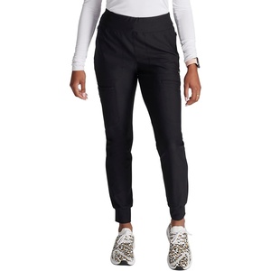 image:imageCherokee Scrubs for Women Pant with Mid Rise Tapered Leg Drawstring Moisture Wicking Easy Care amp 360 Stretch Fabric  CK092Black
