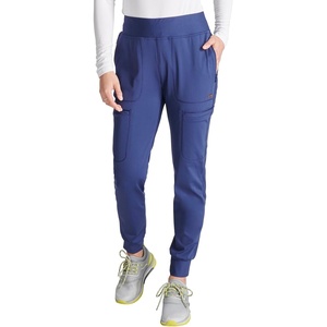 image:imageCherokee Scrubs for Women Pant with Mid Rise Tapered Leg Drawstring Moisture Wicking Easy Care amp 360 Stretch Fabric  CK092Navy