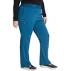 image:imageCherokee Atmos Scrub Pants for Women Straight Leg PullOn Mid RiseCaribbean Blue