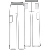 image:imageCherokee Atmos Scrub Pants for Women Straight Leg PullOn Mid RiseCiel